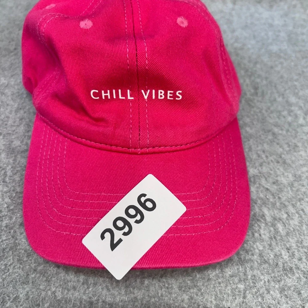 Chill Vibes Womens Pink Unbranded Baseball Cap Adjustable Dad Hat OSFM
